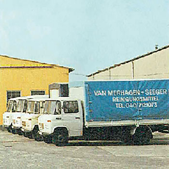 VAN MERHAGEN + SEEGER – 1976 – Gründung der GVS, Darstellung der LKWs von Merhagen + Seeger
